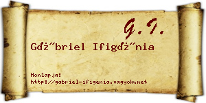 Gábriel Ifigénia névjegykártya